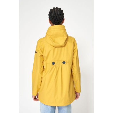 chubasquero Batela mujer amarillo vista trasera