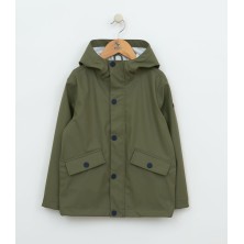 Chubasquero infantil impermeable sin forro Batela verde militar
