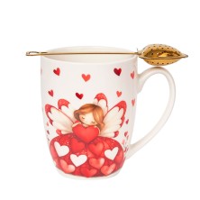Taza para infusiones de porcelana con filtro ANGEL 360 ml