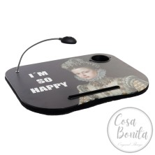 Bandeja con lámpara led estampado mujer