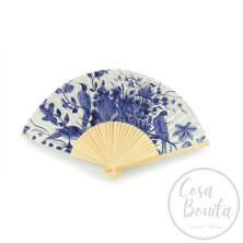 Abanico pájaro azul de Delft Rijksmuseum