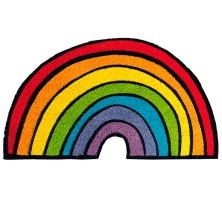 Felpudo semicírculo estampado Arco Iris