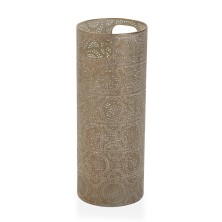 Paragüero metálico dorado envejecido círculos 49 cm