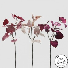 Rama de hojas de Ficus en terciopelo 3 colores rosados 80cm
