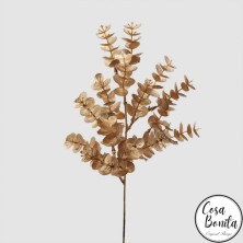 Rama de eucalipto hojas doradas 48cm