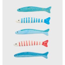 Imanes cerámicos peces finos azules o rojos 10,4cm