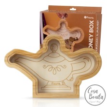 hucha de madera lámpara mágica Fisura