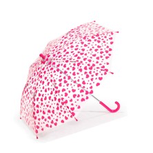 Paraguas Infantil Manual Transparente corazones