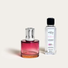 cofre lámpara Berger Pure Rose vidrio rosa degradado